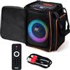 Pyle Altoparlante Bluetooth Pyle Partybox, grande - 100W, con luci LED, bassi potenti