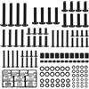 oCreon Kit di viti Vesa per supporto TV a parete: 122 pezzi, set di viti nere M8, M6, M5, M4 - TV - Viti standard con distanziatori e rondelle