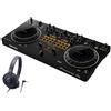 Pioneer DJ DDJ-REV1 2-Channel DJ Controller Serato Scratch Headphone Set Nero