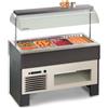 Tecfrigo Bancone Buffet ad Isola Refrigerato PROXIMA4M - Temp +4° +10°C - Capacità N° 4 Bacinelle GN1/1