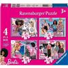 Ravensburger - Barbie, Puzzle 3+ Anni, 4 Puzzle Progressivi Da 12-24 Pezzi | 4 puzzle progressivi a tema Barbie da 12, 16, 20 e 24 pezzi, giochi educativi e divertenti, ideali come regalo dai 3 anni.