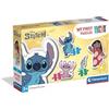 Clementoni - My First Puzzle Disney Stitch, Puzzle Per Bambini, 4 Puzzle Sagomati Bambini 2+ Anni, Maxi Tessere Spesse, Made In Italy, 20595
