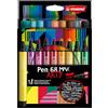 STABILO - Pennarello Premium a tratto doppio (1 + 5 mm) - Pen 68 MAX | ARTY, Astuccio da 18, Colori assortiti