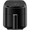 Chefman Mini Friggitrice ad Aria 2L -Friggitrice ad Aria Compatta e Salvaspazio, Niente-PFAS e Cestello Antiaderente, Pasti Rapidi e Veloci in Minuti, Timer Digitale e Avviso Scuotimento - Nera