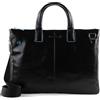 Piquadro Square Cartella, 42 cm, Nero | Porta PC 15.6, Struttura protettiva, Scomparti organizzati, Elegante e Professionale, Ufficio, Business
