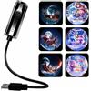 GHHYLEMIZE Plug And Play HD Christmas Scene Projector con 24 Scene Festive, 6 pc | Plug-And-Play HD Natale Projector, Rotazione a 360° Alimentazione USB, Per Auto, Decorazione Camera da Letto