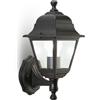 SICIGNANO CASALINGHI Sicignano Applique da Parete NANO Mini E27, Alluminio Pressofuso, Vetro Trasparente, Alluminio pressofuso, 20x33 cm (2, NERO)