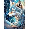 EOBROMD 5D Diamond Painting Kit Completo Lupo, Animal Pittura Diamante FAI DA TE, Lupo Diamond Painting Bambini Adulti, Strass Ricamo a Punto Croce Painting Decorazione per Casa 30x40cm