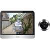 Czyurachel Mini spioncino Wi-Fi con monitor a colori, 1080P HD | Spioncino digitale da 4,3 pollici, IPS LCD, visione notturna a infrarossi, accesso remoto, scheda TF e supporto cloud