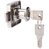 Zerodis Cilindro Credenza Blocco del Cassetto Lega di Zinco Blocco Catenaccio Base Quadrata Vite fissa Serratura Sicurezza per Mobili con 2 Chiavi per Domestico Ufficio (138-32)