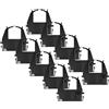 vhbw 10x nastro inchiostrato compatibile con Fujitsu DL3800-, DL3850, DL3700, DL3750, DL3600E, DL3600L stampante ad aghi - nero