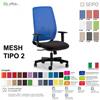 SEIPO MESH TIPO 2 MH0016 Poltrona schienale alto in rete braccioli Movimento sincronizzato "R2" SEIPO ECOPELLE D2