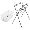Stokke Vaschetta Bagnetto Flexi Bath® con Stand, Beige Sabbia | Vaschetta bagnetto pieghevole con stand incluso, altezza ergonomica, dalla nascita fino a 4 anni.
