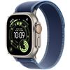 APPLE Watch Apple Watch Ultra 3 (2025) 5G 49mm Natural Titanium Case with Trail Loop M/L - Blue/Bright Blue