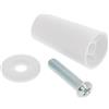 cyclingcolors 2x Ferma lama finale per tapparella conico 40mm Ø22mm in PVC con rondella e vite Tenda Finestra Avvolgitore Svolgitore Cassonetto Carpenteria, bianco