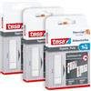 tesa Powerstrips Carta da Parati e Intonaco - 1 kg - 3 x 6 Nastri Biadesivi | Strisce Adesive per Carta da Parati e Intonaco - Ricambi per Chiodi Adesivi tesa - Capacità Massima 1 Kg per Striscia