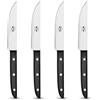Coltellerie Berti - Set 4 Coltelli da Bistecca Neri con Lama da 11,5 cm (Collezione Alta Industria Laboratorio 01)