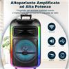 Selius Altoparlante wireless per feste - Altoparlante per karaoke - Altoparlante per feste - Altoparlante portatile - Altoparlante Bluetooth