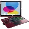 doqo Custodia Tastiera iPad A16 11ª & iPad 10ª,Trackpad,Rotazione 360° | Digitazione tipo laptop, Retroilluminata, per iPad 11 A16 2025 & iPad 10,9 2022, Supporto Penna, Protettiva