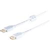 1aTTack.de 3 cavi di prolunga USB-A, 2.0, ferrite, bianco, 1,8 m - Con questo cavo USB standard è possibile estendere una connessione USB esistente, ad esempio per il mouse del PC.