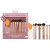 REAL TECHNIQUES Wrapped In Glow Brush + Sponge Kit, 9 Piece Gift Set
