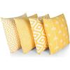 Penguin Home Set di 4 federe per cuscini 45 cm x 45 cm Federe per cuscini quadrati double face 100% cotone e federe con cerniera invisibile per soggiorno, divano, 18x18 pollici (Mix Giallo/Bianco)