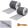 QILEMI Confezione Da 2 Adesivo Monouso Per Raccogli Capelli Doccia 120 mm x 5 m Filtro Doccia Capelli Con Spatola In Plastica Per Docce Vasche Da Bagno Cucine