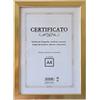 GUTEINTE Cornice per Foto A4 in Legno MDF, Portafoto Documenti Certificato Foto 21 x 29.7 cm - Posizione Orizzontale o Verticale, 2 Pezzi (Dorato)