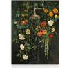 Dazzlewall Decorazione Murale Bagno Fiorale, Poster con Fiori della Natura Eleganti Vintage e Doccia per Bagno Toilette 30×40 cm Senza Cornice