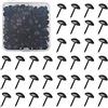 INCREWAY 200 chiodi decorativi rotondi da 1,2 cm, con scatola, kit di perni per mobili imbottiti, pannelli di sughero o progetti fai da te, nero