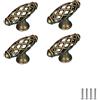 FEEIMOL 4 pezzi Maniglie per Mobili Antico Stile Gabbia Maniglie Birdcage Maniglia Tradizionale Del Cassetto Maniglie Per Porte Maniglia per Armadietti con Ante a Cassetti Foro Singolo