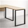 LIBEROSHOPPING Allunga per Scrivania Danir L100xP40x h81.5 in Legno Rovere
