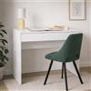 LIBEROSHOPPING Scrivania Ufficio Paldir 100x82h cm con Cassetto in legno Laccato Bianco