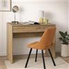 LIBEROSHOPPING Scrivania Ufficio Paldir 100x82h cm con Cassetto in legno Rovere