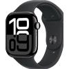 Apple Watch Series 10 (2024) LTE 46mm Jet Black Aluminium Case with Sport Band - Black