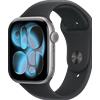 Apple Watch Series 11 (2025) LTE 46mm Space Grey Aluminium Case with Black Sport Band M/L - Black