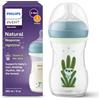Philips Avent Biberon Nighttime a Risposta Naturale da 260 ml, con tettarella a flusso medio (Flusso 3), con anello fosforescente, design "Sleepy Sloth", SCY903/81