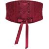 BlackButterfly Cintura Corsetto Donna Pizzo 14 cm | Sovrapposizione Floreale, Nastro in Raso da Annodare, 3 Bottoni a Pressione, Fianchi Elasticizzati, Taglie S-XXL