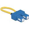 Delock - Adattatore loopback - SC/UPC monomodale (M) - 3 mm - fibra ottica - duplex - 9/125 micron - blu, giallo (86920)