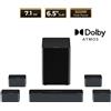 Selius Soundbar - Altoparlante per home theater - Sistema audio surround - Subwoofer wireless - 7.1 canali - Dolby Atmos