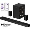 Selius Soundbar - Kit home cinema - Sistema audio surround - Altoparlante per TV - 5.1.2 canali - Dolby Atmos