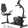 Selius Bicicletta da casa - Cyclette - Bicicletta fitness reclinata - Attrezzatura per anziani - Resistenza magnetica
