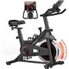 Selius Cyclette da casa - Bicicletta fitness - Bicicletta da allenamento - Bicicletta da indoor - Cyclette da interno - Trasmissione a cinghia silenziosa