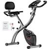 Selius Cyclette multifunzione 3-in-1 - Bicicletta pieghevole - Cyclette fitness - Cyclette da interno - Cyclette - Arancione e nero