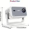Selius Proiettore portatile - Mini proiettore - Schermo di proiezione - Proiettore cinematografico - Proiettore LED - Full HD 1080p