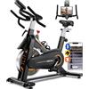 Selius Cyclette da casa - Bicicletta fitness - Bicicletta da interno - Spin bike - Bicicletta - Trasmissione a cinghia silenziosa - Volano di grande inerzia