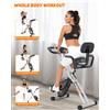 Selius Cyclette pieghevole - Bicicletta pieghevole - Cyclette fitness - Cyclette da allenamento - Cyclette cardio - Compatta e salvaspazio