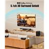 Selius Soundbar a 5.1 canali - Sistema audio surround - Set per home cinema - Altoparlante per TV - Soundbar Dolby Atmos
