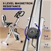 Selius Cyclette pieghevole 3 in 1 - X-Bike con 8 livelli di resistenza regolabili - Volano da 2,5 kg - Schermo LCD