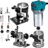 Selius Router compatto - Velocità variabile - Con 2 basi - Resistenza - Ampio intervallo di velocità - Base fissa